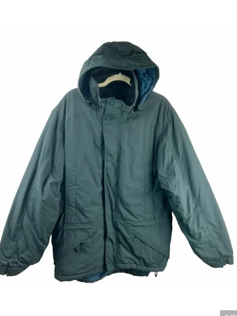 L.L. Bean Vintage Outdoors Men’s Xxl Primaloft Insulated Ski Coat Dark Green